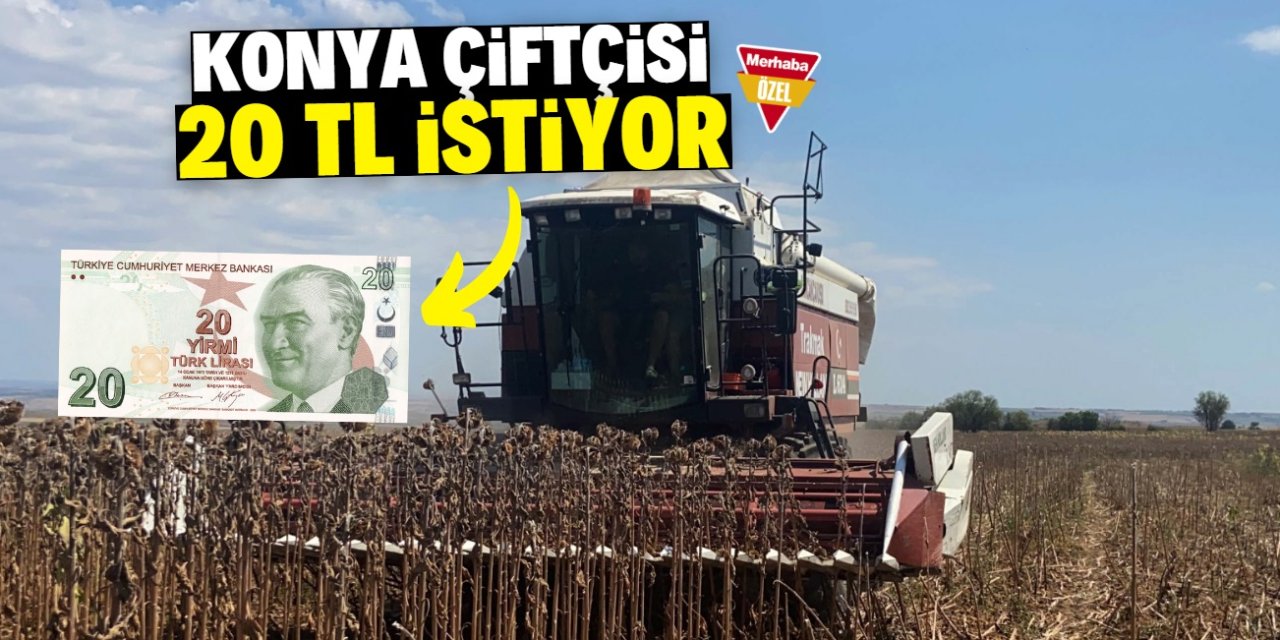 Konya çiftçisi 20 TL istiyor