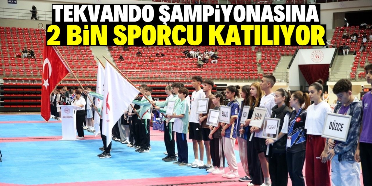 Konya'da başlayan tekvando şampiyonasına 2 bin sporcu katılıyor