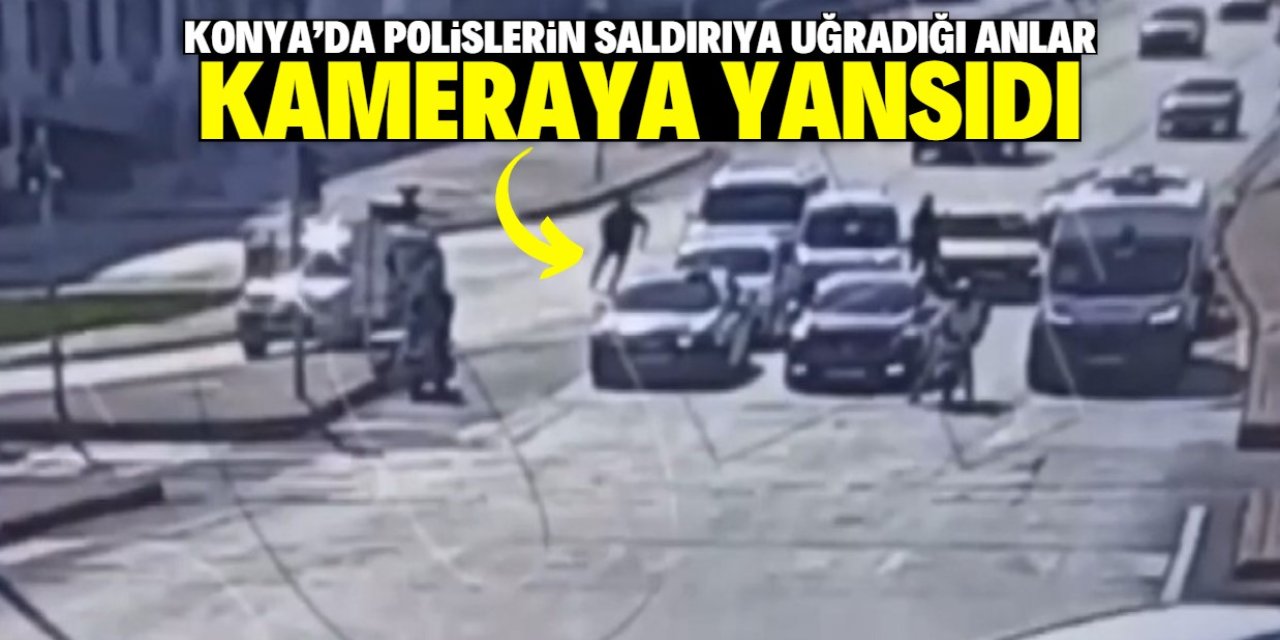 Konya'da hırsızların polislere ateş açtığı anlar kameraya yansıdı