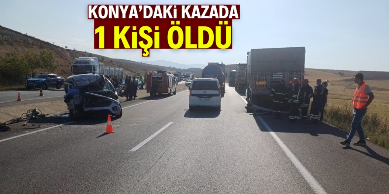 Konya'da kamyonetin park halindeki tıra çarptığı kazada 1 kişi öldü