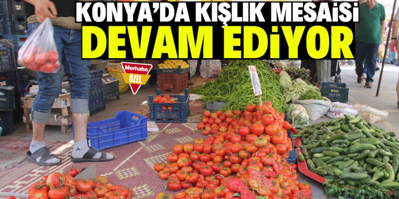 Konya'nın semt pazarlarında ‘kışlık’ yoğunluğu