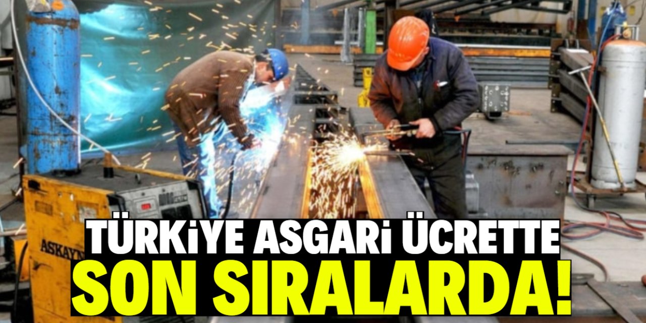 Türkiye asgari ücret miktarında son sıralarda yer alıyor!