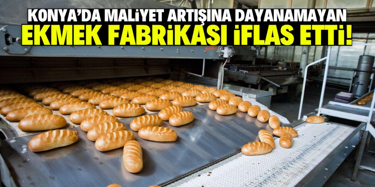 Konya'da maliyet artışına dayanamayan ekmek fabrikası iflas etti! Alacaklılara duyuru yapıldı