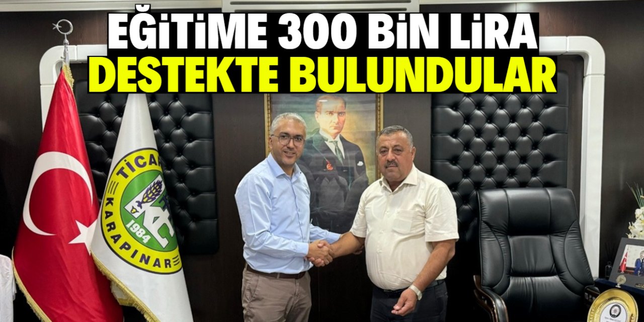 TOBB ve Karapınar Ticaret Borsası'ndan eğitime 300 bin lira destek