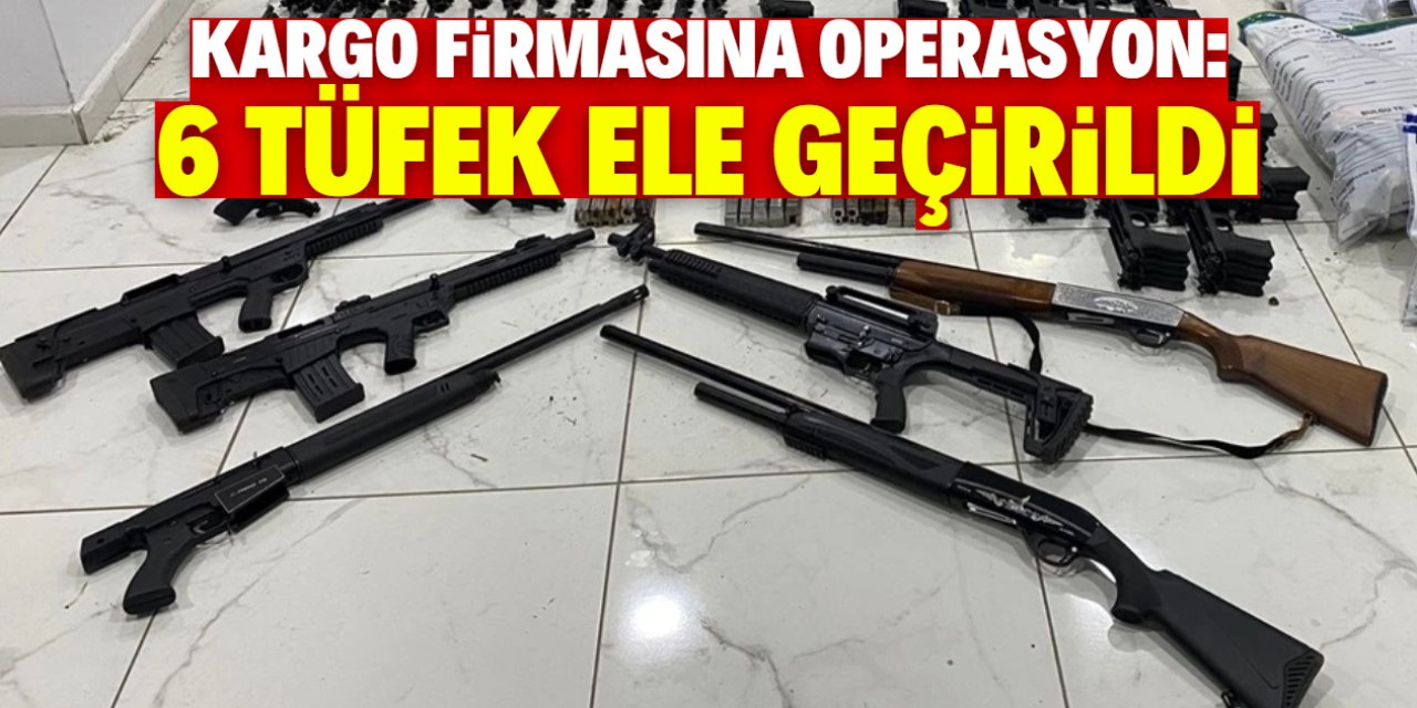 Konya'da kargo firmasına operasyon! 6 tüfek ele geçirildi