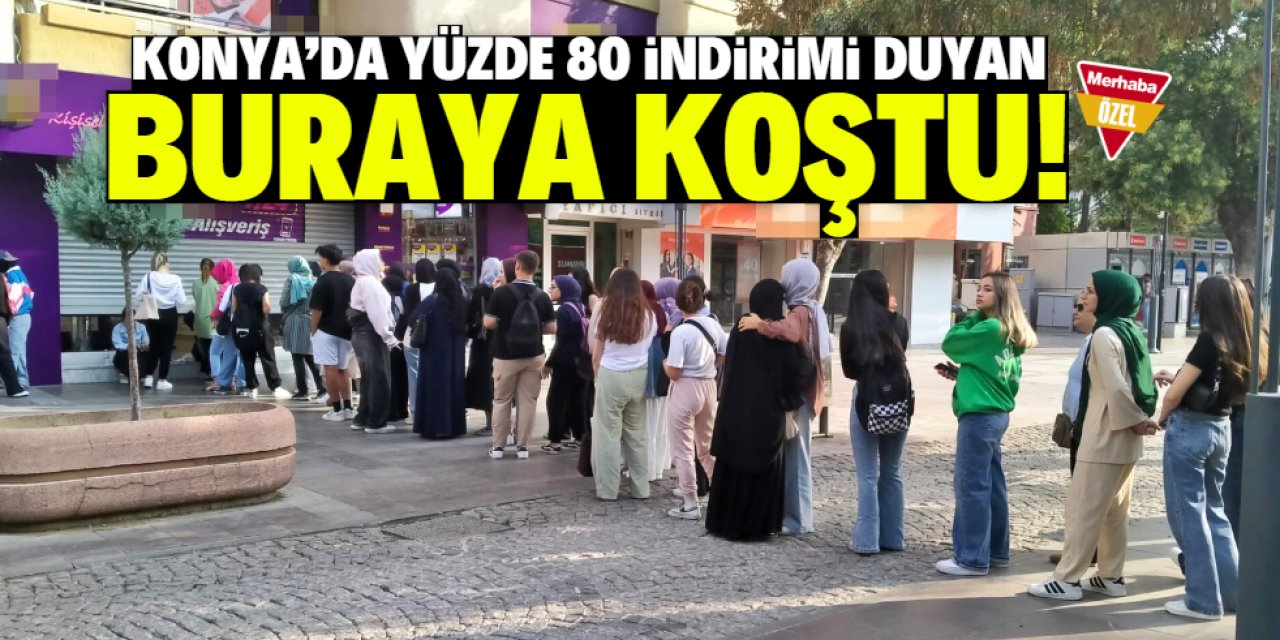 Konya'da yüzde 80  indirim kuyruğu! Bedavaya yakın fiyata satış yapıyorlar