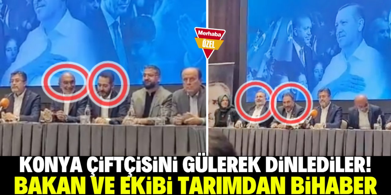 Konya çiftçisi derdini anlatırken bakan ve AK Partililer güldü!