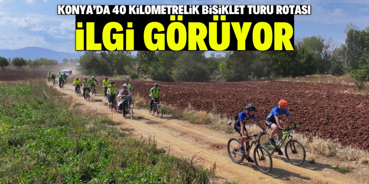 Konya'da bisikletseverler eşsiz rotada 40 kilometre pedal çevirdi