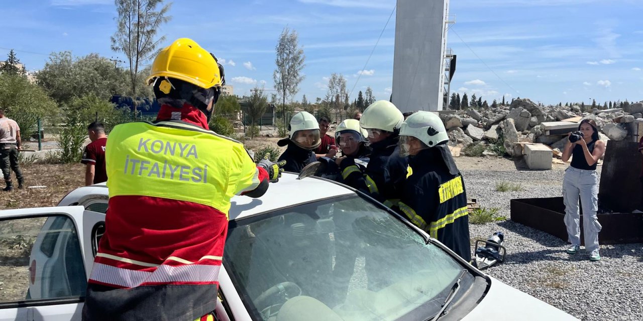 Konya itfaiyesinden  KKTC’ye eğitim