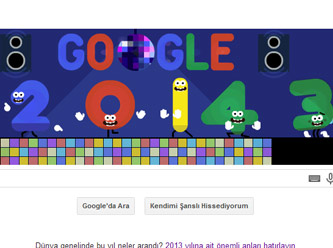 Google'dan Yeni Yıl 2014 Doodle!