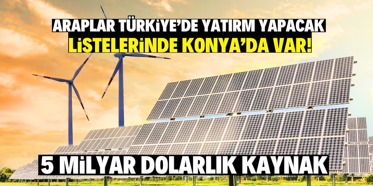 Araplar Türkiye'de 5 milyar dolarlık yatırım yapacak! Listelerinde Konya'da var!