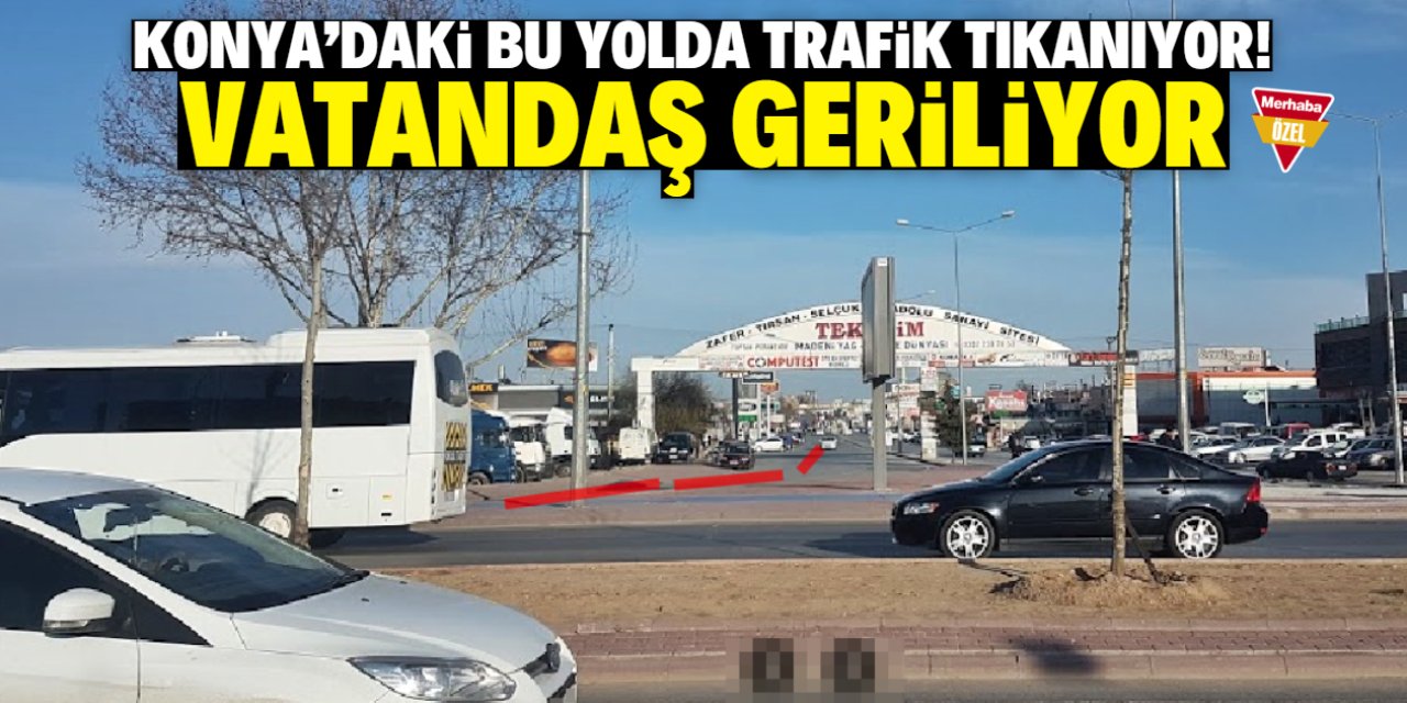 Konya'da bu yol her gün tıkanıyor! Vatandaş geriliyor