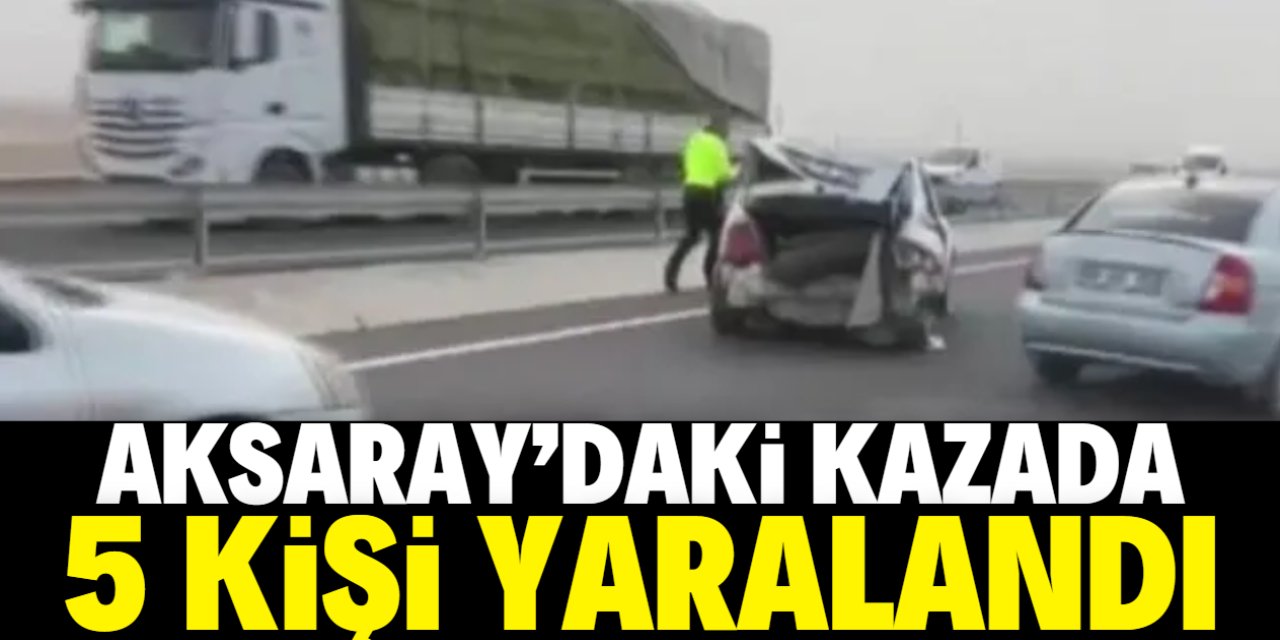 Aksaray’da zincirleme trafik kazasında 5 kişi yaralandı