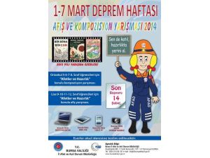 Afet Bilinci, Öğrencilere Yönelik Afiş Ve Kompozisyon Yarışmasıyla Oluşturulacak