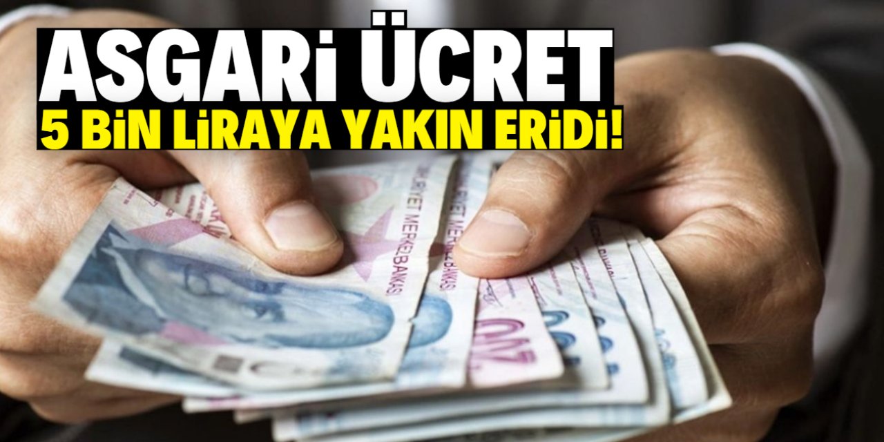 Asgari ücret 5 bin liraya yakın eridi!