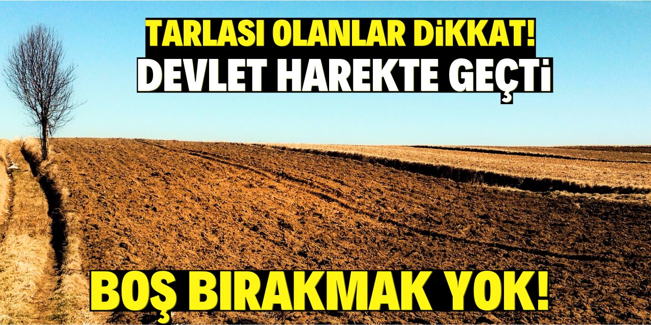 Tarlası olanlar dikkat! Tarlasını boş bırakanlar tespit edilmeye başlandı