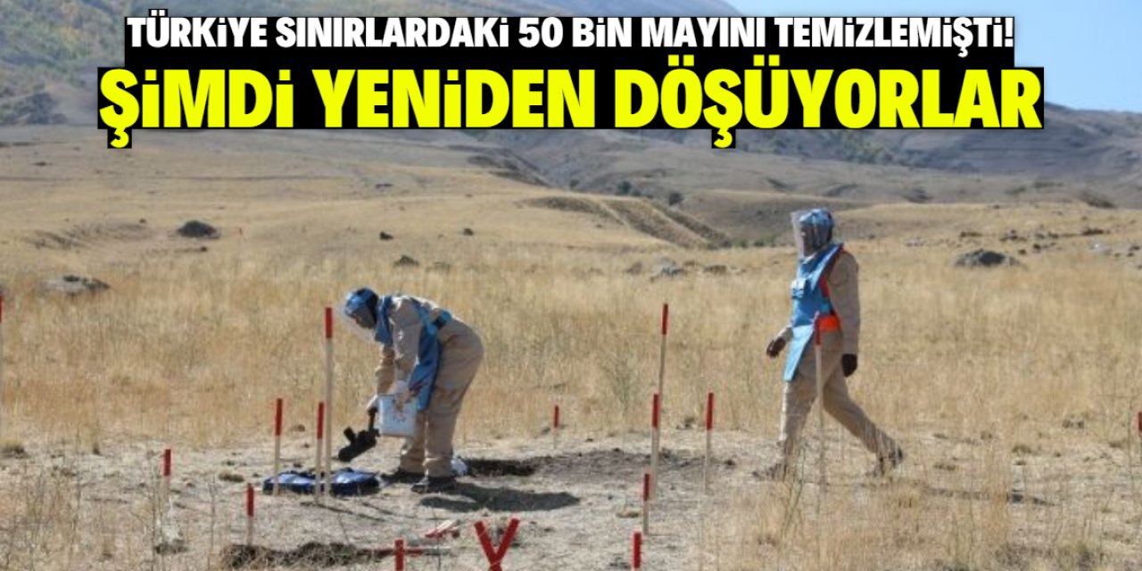 Türkiye sınırlarında 50 bin mayın temizlenmişti! Şimdi yeniden döşüyorlar