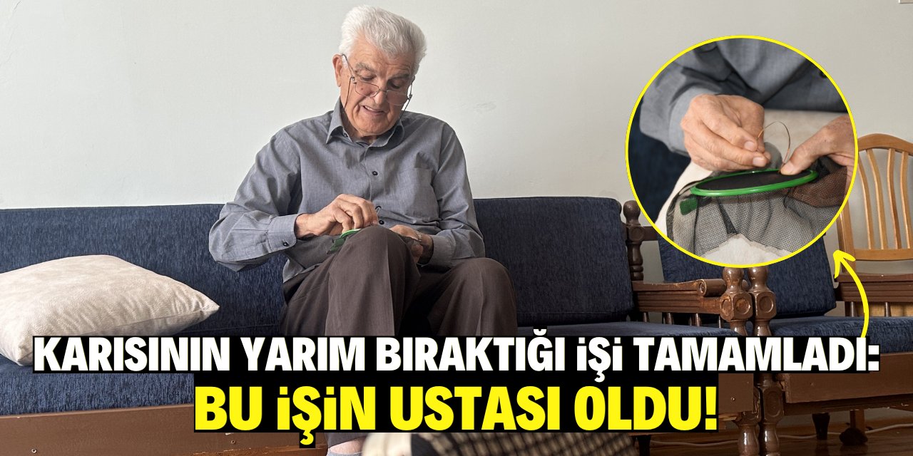 Eşinin yarım bıraktığı işi tamamladı: Bu işin ustası oldu !