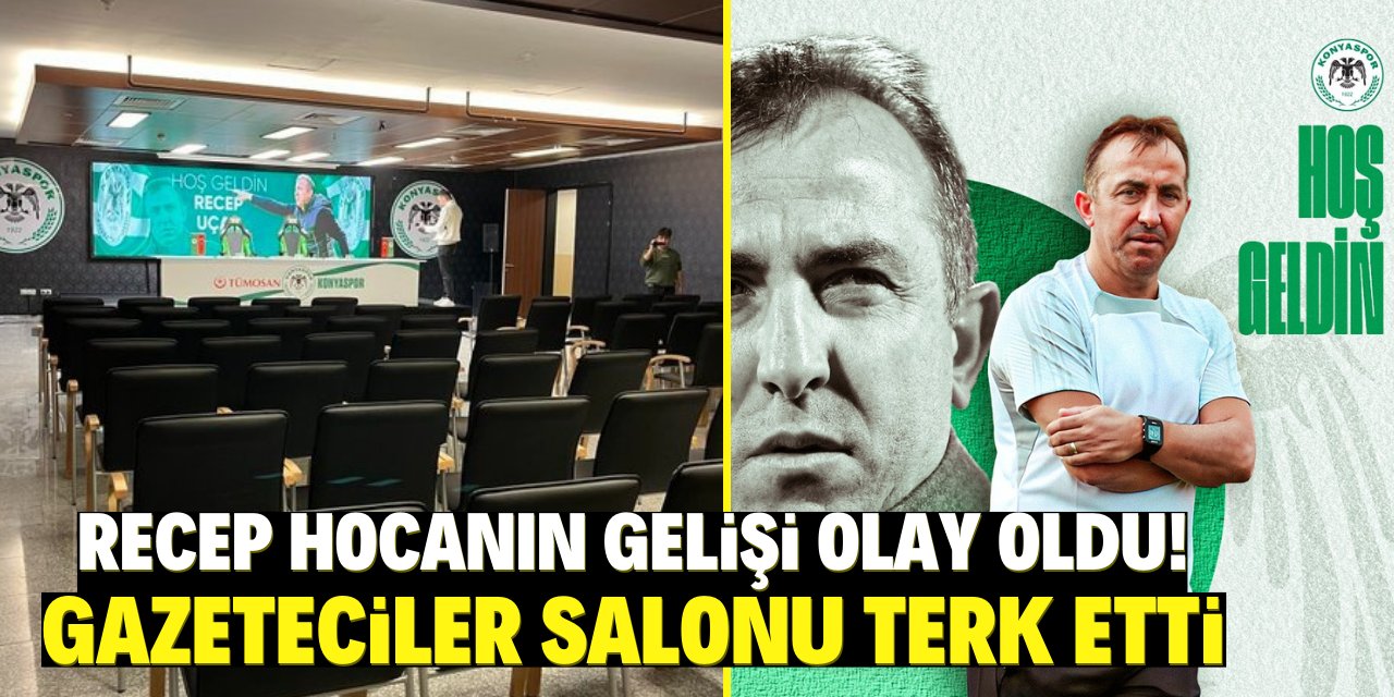 Recep hocanın gelişi olay oldu! Gazeteciler salonu terk etti