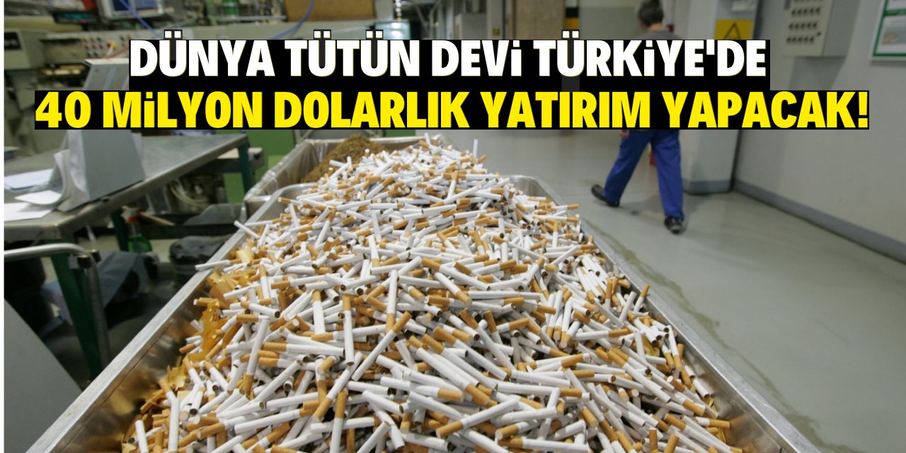 Dünya tütün devi Türkiye'de  40 milyon dolarlık yatırım yapacak!