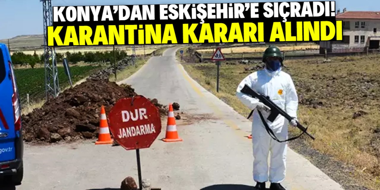 Konya'dan Eskişehir'e sıçradı! Bölge karantinaya alındı