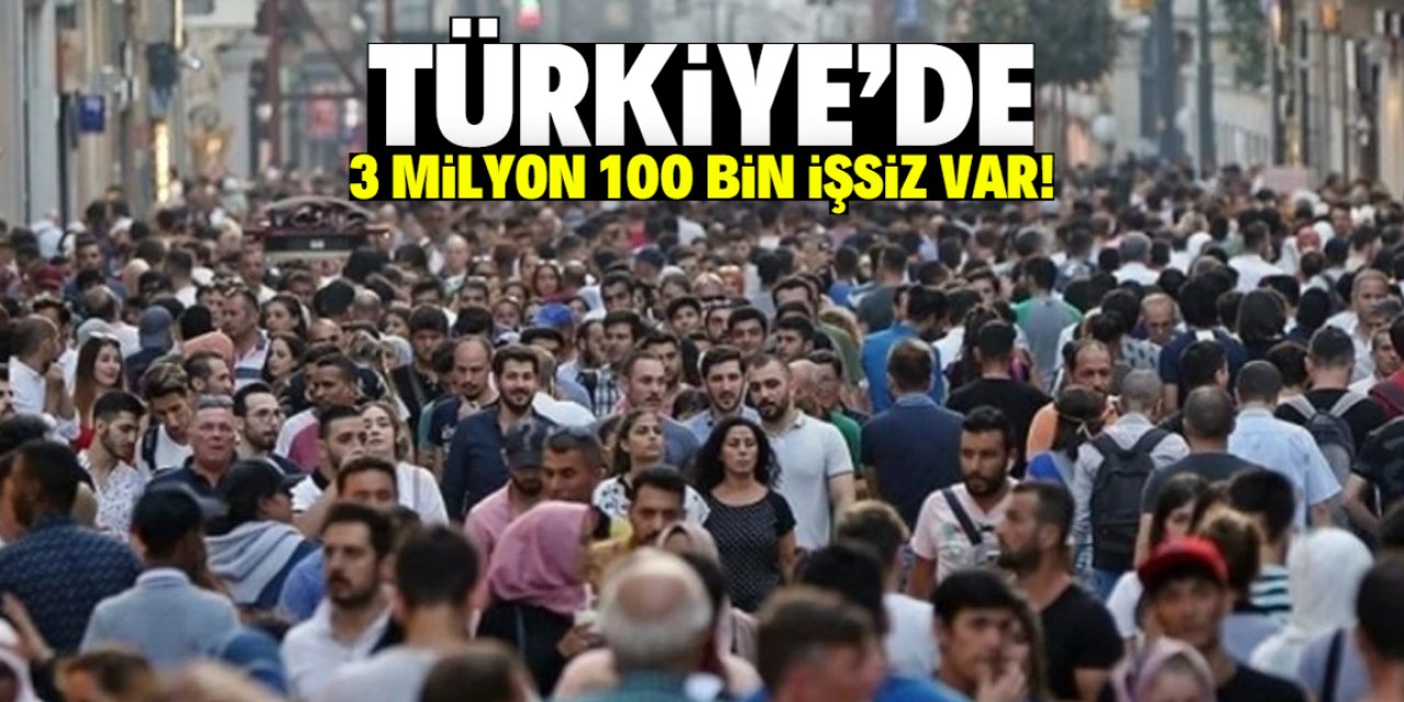 Türkiye'de 3 milyon 100 bin işsiz var