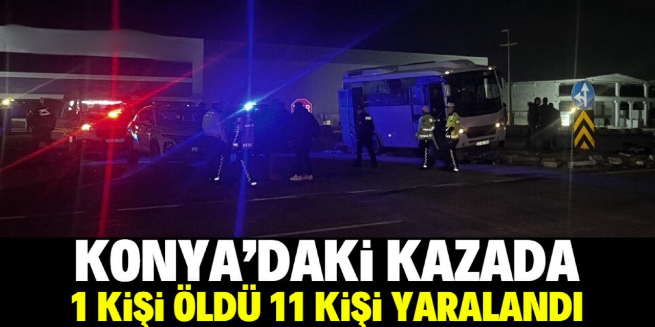 Polis minibüsü ile otomobil çarpıştı: 1 ölü, 11 yaralı