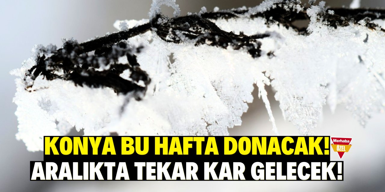 Konya bu hafta donacak: Aralıkta tekrar kar gelecek!