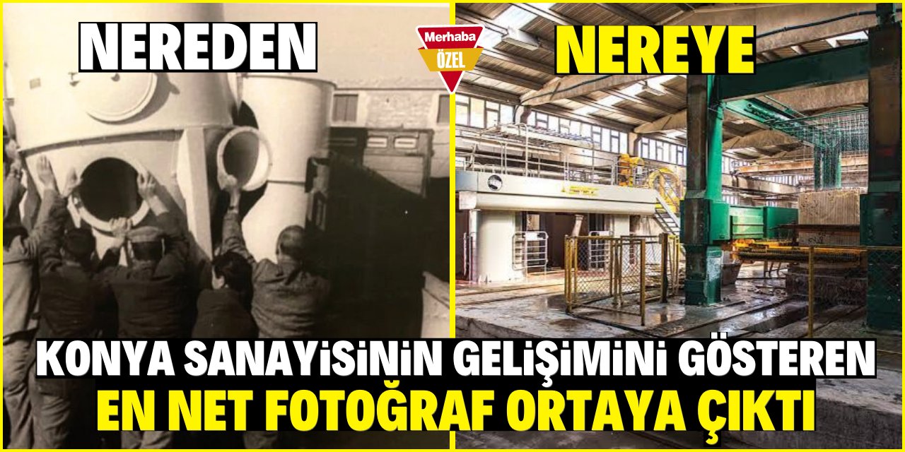 Konya'da 54 yıl önce üretilen makinenin fotoğrafı ortaya çıktı! Yüklemeyi elle yapmışlar