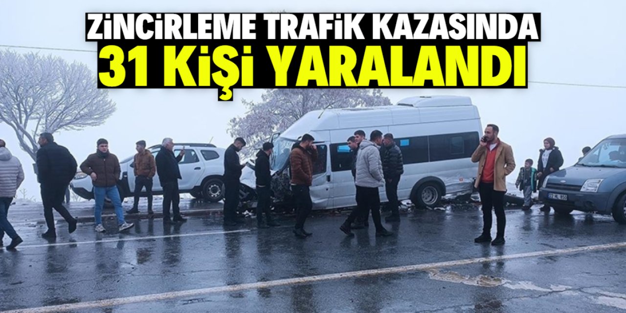 23 aracın karıştığı zincirleme kazada 31 kişi yaralandı