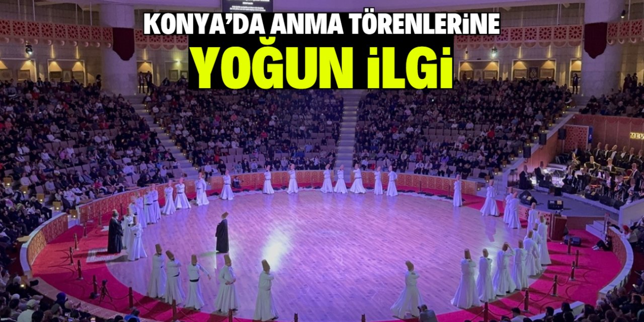 Konya'da anma törenlerine yoğun ilgi