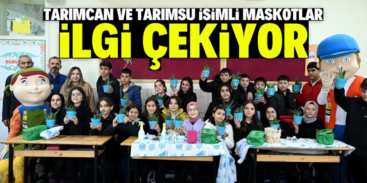 Konya'nın Taırmcan ve Tarımsu isimli maskotları ilgi çekiyor