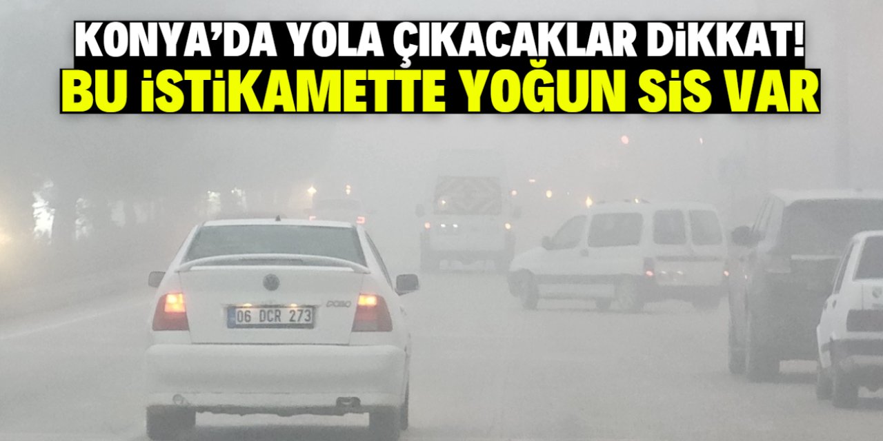 Konya'da yola çıkacaklar dikkat! Bu istikamette yoğun sis var