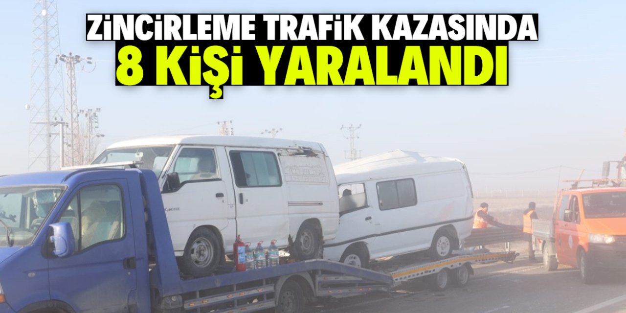 Konya'da zincirleme trafik kazasında 8 kişi yaralandı