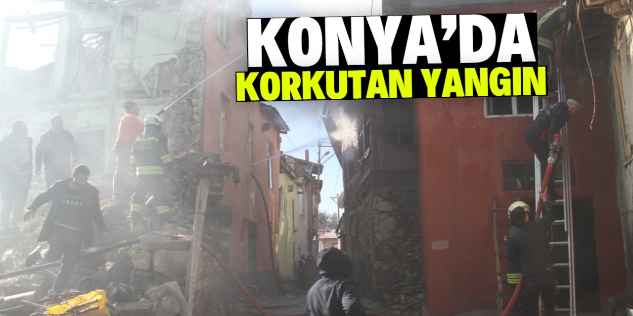 Konya'daki yangında 2 kişi dumandan etkilendi