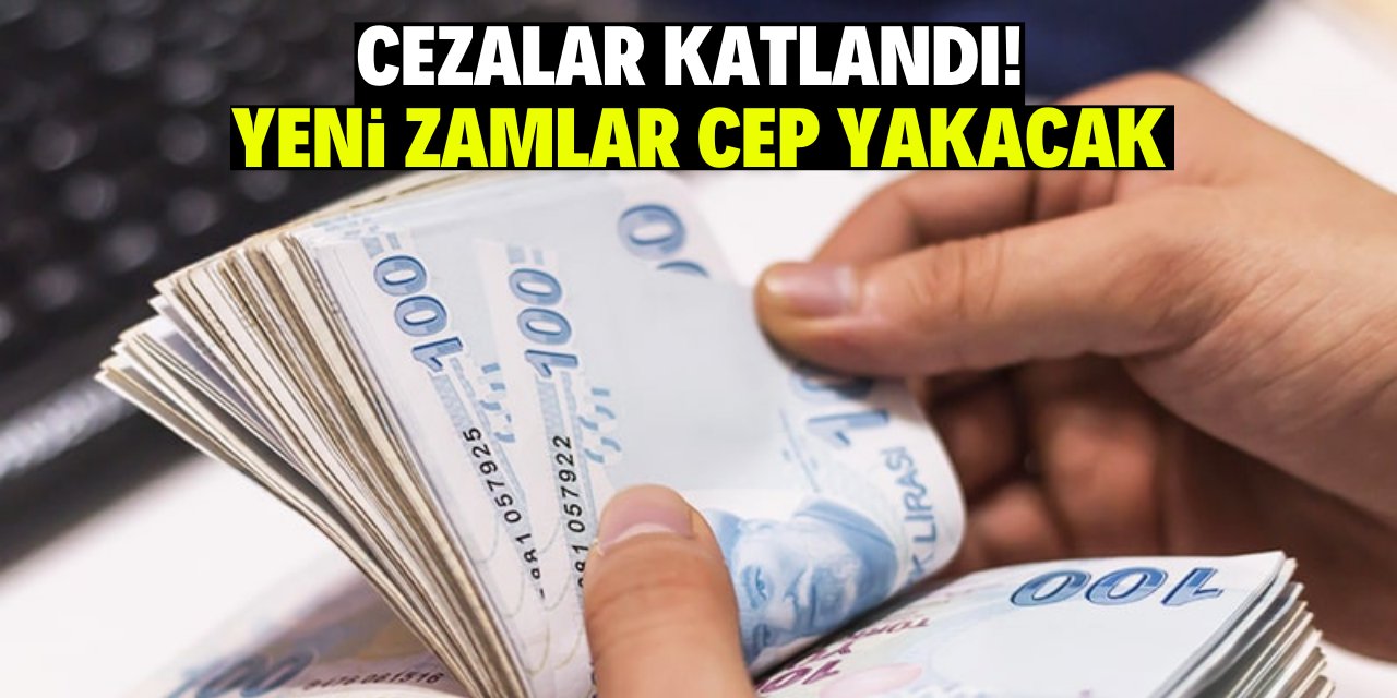 Cezalar katlandı! yeni zamlar cep yakacak