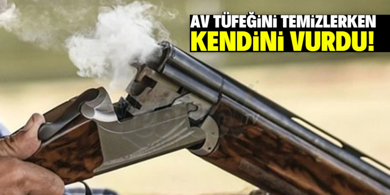 Konya'da av tüfeğini temizlerken kendini vuran kişi yaralandı