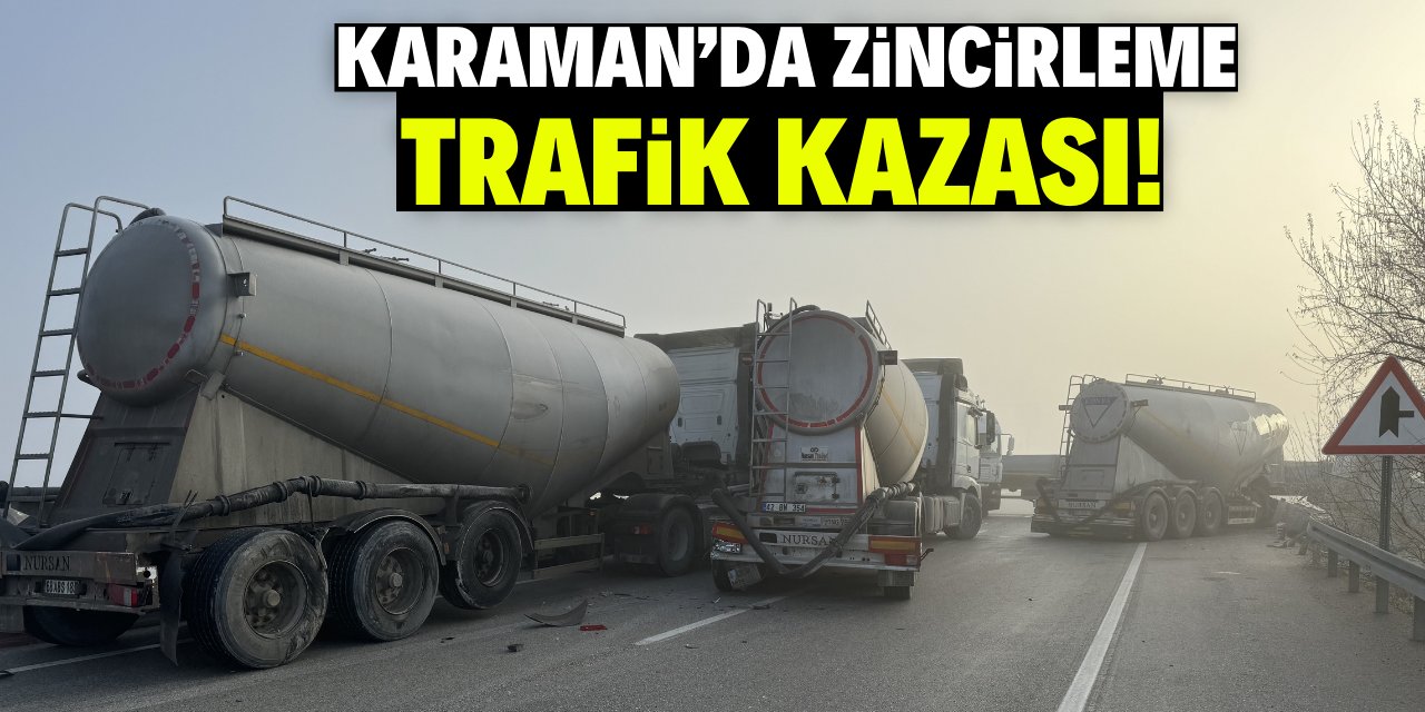 Karaman'da 13 aracın karıştığı zincirleme trafik kazasında 7 kişi yaralandı