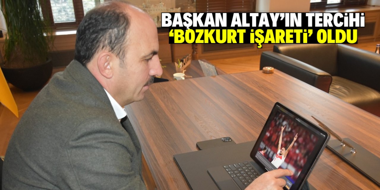 Başkan Altay'ın tercihi 'bozkurt işareti' oldu