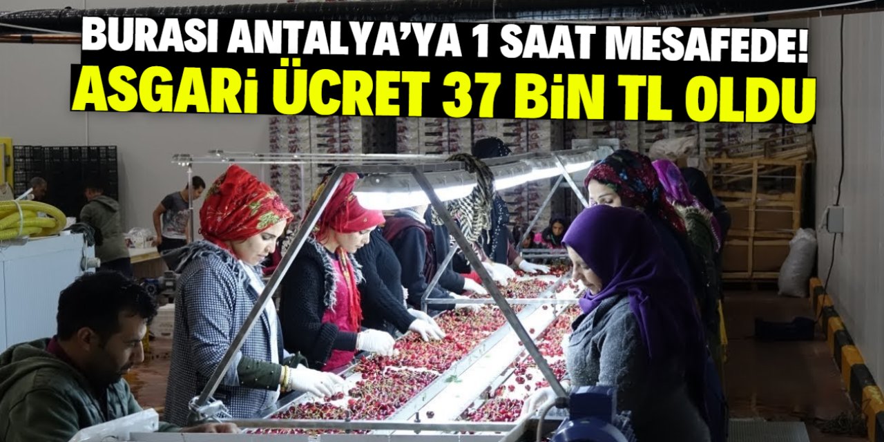 Burası Antalya'ya 1 saat uzaklıkta! Asgari ücret 37 bin TL oldu