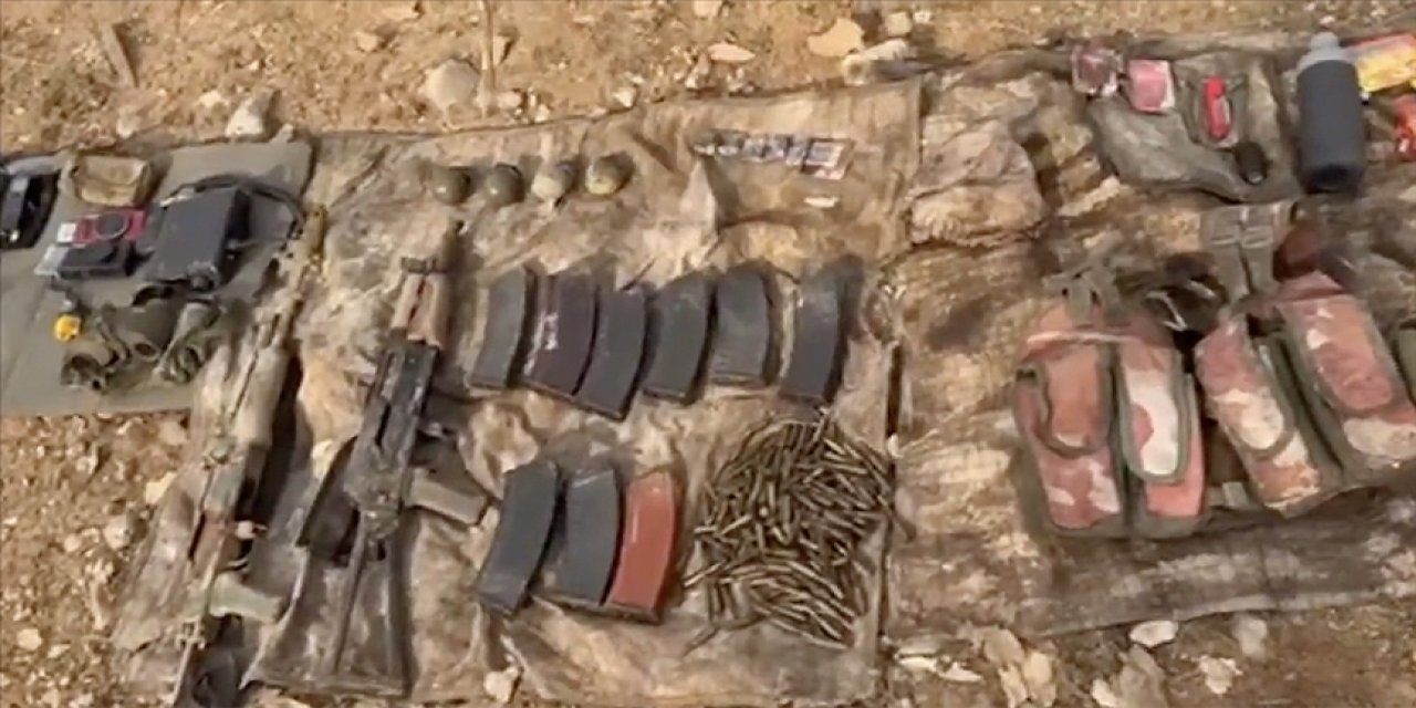 Irak'ın kuzeyinde teröristlere ait olduğu belirlenen çok sayıda mühimmat ele geçirildi