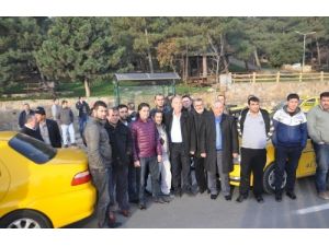 Taksiciler Öldürülen Arkadaşları İçin Eylem Yaptı