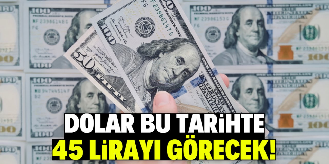 Güvenilir kurum tarih verdi: Dolar 45 lirayı görecek!