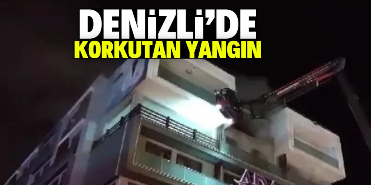 Denizli'de korkutan yangın