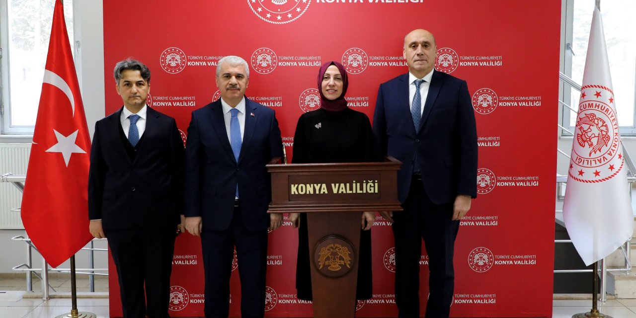 Safa Koçoğlu, Konya Valisi İbrahim Akın'ı ziyaret etti