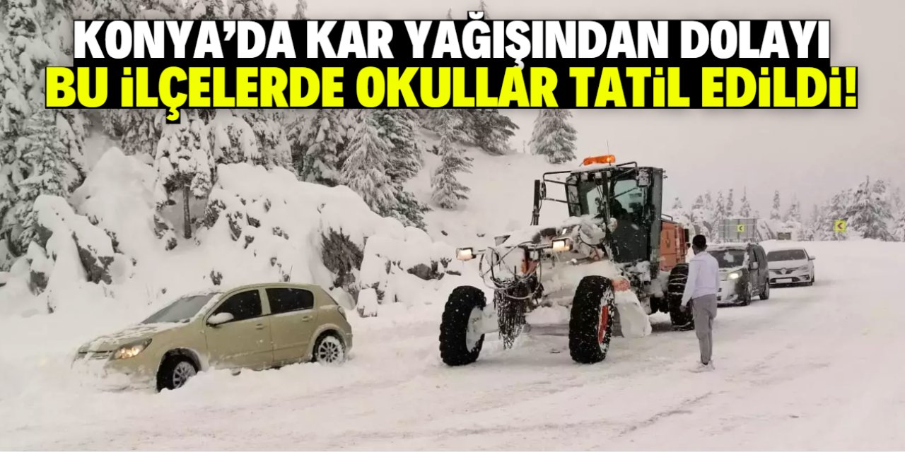 Konya'da kar yağışından dolayı bu ilçelerde okullar tatil edildi