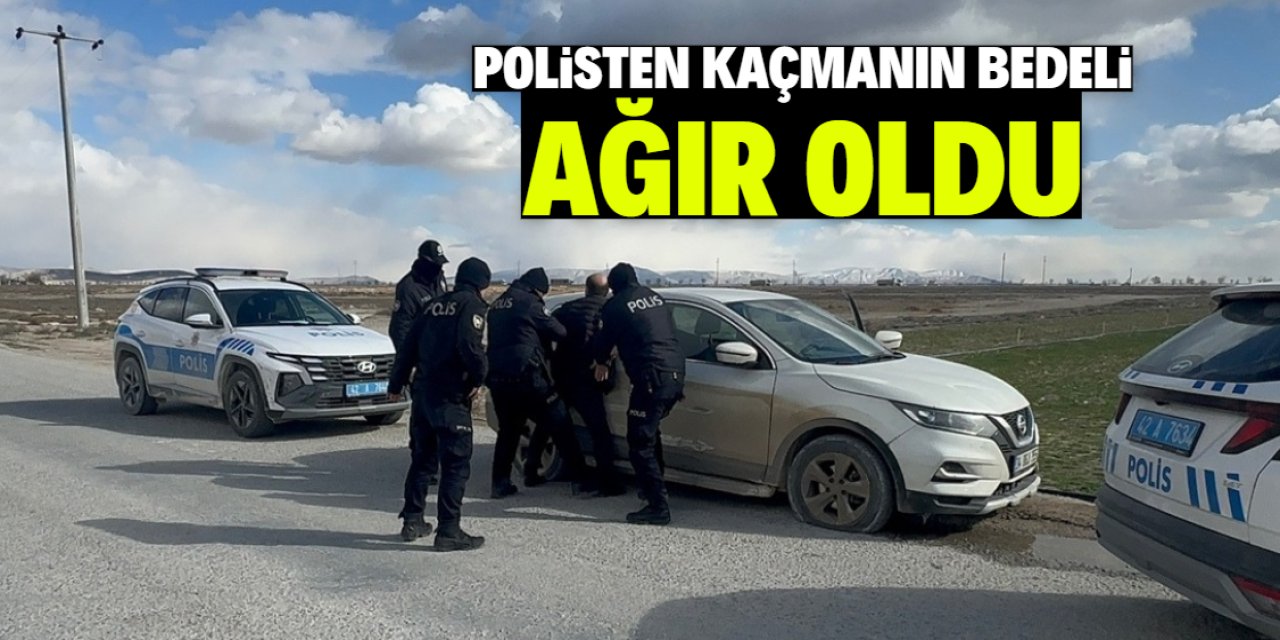 Konya'da polisten kaçmanın bedeli 61 bin 979 lira oldu