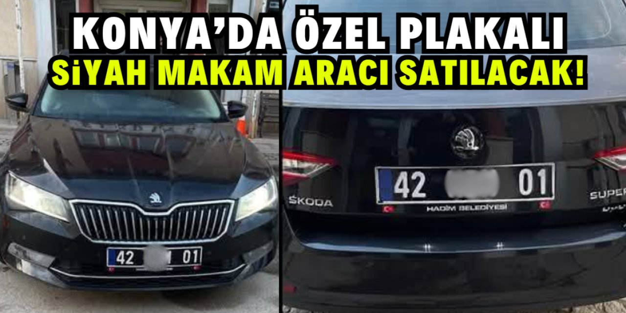 Konya'da 'siyah makam aracı' satışa çıkarıldı! Plakası çok özel