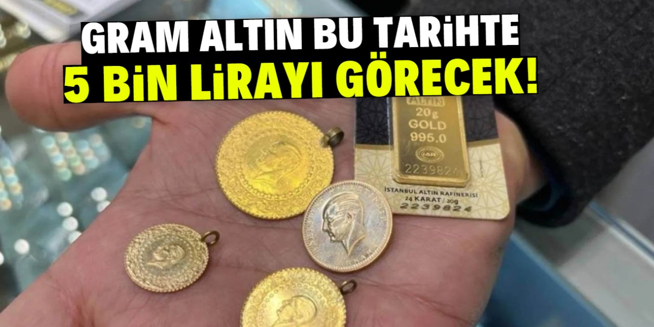 Gram altın 5 bin lirayı görecek! Güvenilir kurum tarih verdi