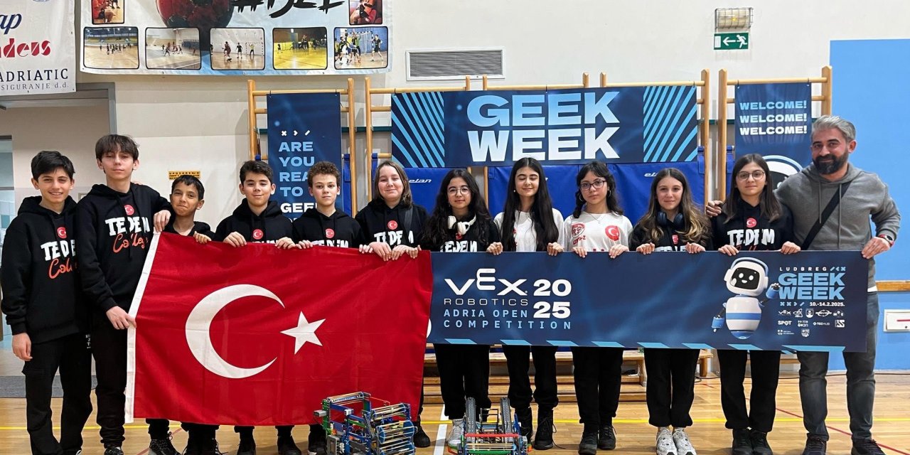 Konyalı öğrenciler tasarladıkları robotla Avrupa şampiyonu oldu